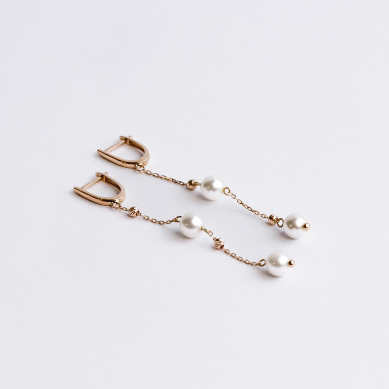 Сережки золоті з перлами 1СС2/100