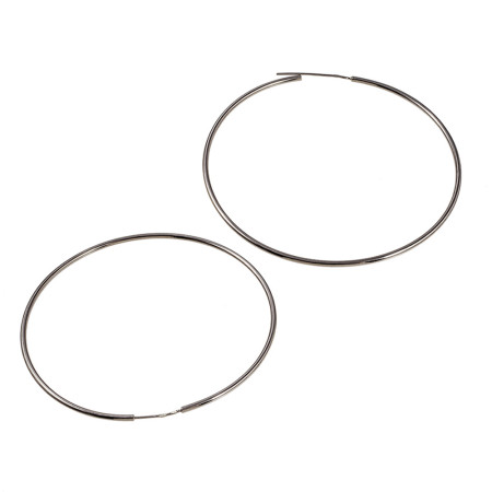 Серьги серебряные кольца 70 мм 2С001/70