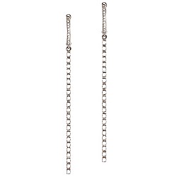 Сережки срібні довгі з фіанітами 2С026