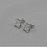 Серьги-пусеты (гвоздики) серебряные с фианитами 2ГКД22/2