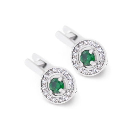 Серьги серебряные с фианитами  2С152рзел