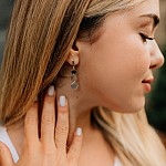 Серьги серебряные Монетки 2СБК23/4