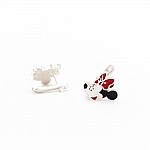 Серьги серебряные с эмалью Minnie Mouse 2СДЕ21/8
