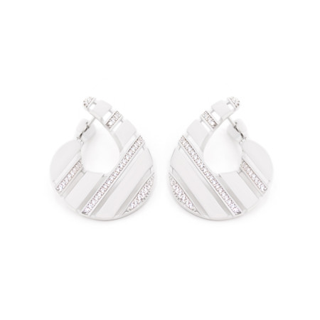 Серьги серебряные с фианитами 2СК24/21
