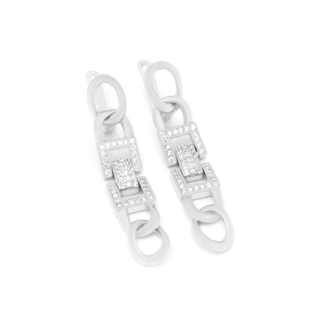 Серьги серебряные с фианитами 2СК24/29