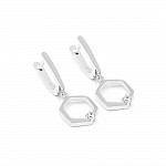 Серьги серебряные с фианитами 2СК24/39