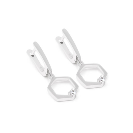 Серьги серебряные с фианитами 2СК24/39