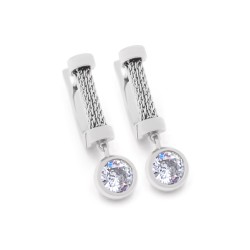 Серьги серебряные с фианитами 2СК25/13