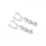 Серьги серебряные с фианитами 2СК25/17
