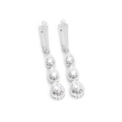 Серьги серебряные с фианитами 2СК25/17