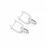 Серьги серебряные с фианитами 2СК25/28