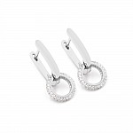 Серьги серебряные с фианитами 2СК25/28