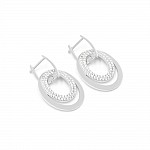 Серьги серебряные с фианитами 2СК25/30