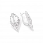 Серьги серебряные с фианитами 2СК25/44