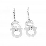 Серьги серебряные с фианитами 2СН25/20