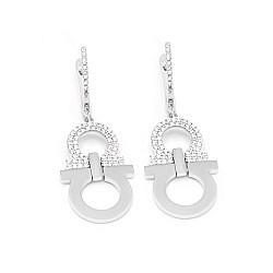 Серьги серебряные с фианитами 2СН25/20