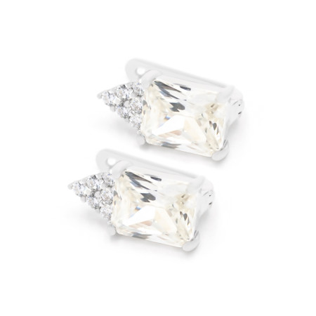 Сережки срібні з фіанітами 2СЦ24/31ш