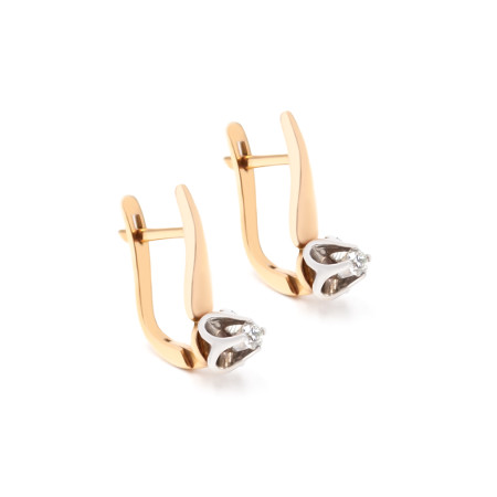 Серьги золотые с бриллиантами 303-0088