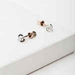 Сережки-пусети (гвоздики) золоті з діамантами 3С362/1Д