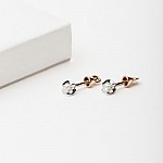 Сережки-пусети (гвоздики) золоті з діамантами 3С362/1Д