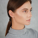 Сережки-пусети (гвоздики) золоті з діамантами 3С362/1Д
