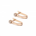 Серьги золотые с бриллиантами 3С175Д