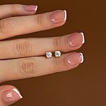 Серьги-пусеты (гвоздики) золотые с бриллиантами 3С311-5Дбр