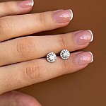 Серьги-пусеты (гвоздики) золотые с бриллиантами 3С3121-5Дбр