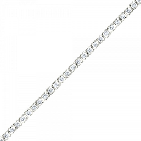 Ланцюжок срібний з фіанітами 2_1147-138