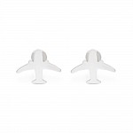Сережки-пусети (гвоздики) срібні Літаки 54062-р