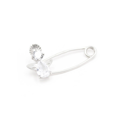 Шпилька срібна з фіанітами Янгол 7-065-р