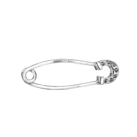 Шпилька срібна з фіанітами Підкова 2_7039