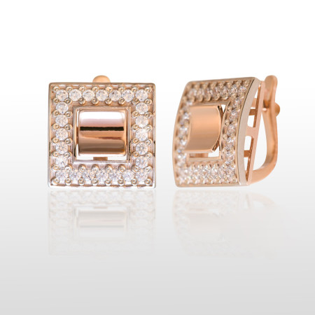Серьги золотые с фианитами 103-0030