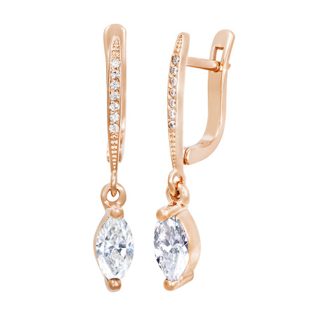 Серьги золотые с фианитами 103-0060