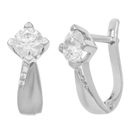 Сережки золоті з фіанітами 103-0118б