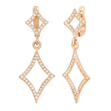 Сережки золоті з фіанітами 103-0248