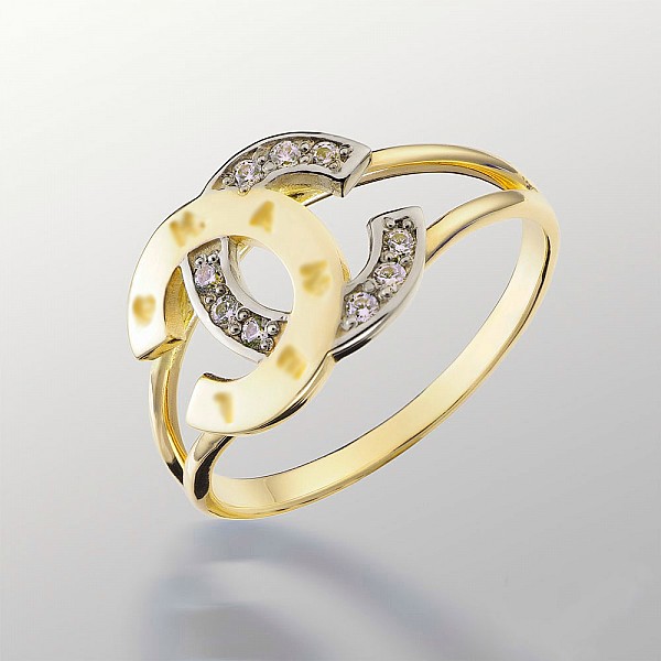 Кольцо золотое с фианитами 102-0264л