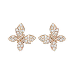 Сережки золоті Метелики з фіанітами 103-0065