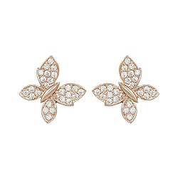 Сережки золоті Метелики з фіанітами 103-0065