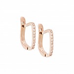 Серьги золотые с фианитами 103-0146