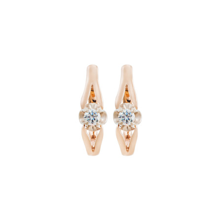 Серьги золотые с фианитами 103-0251