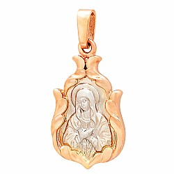 Ладанка золотая «Умиление» Божьей Матери 107-1044