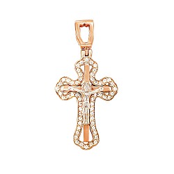 Хрестик золотий з фіанітами 107-1055