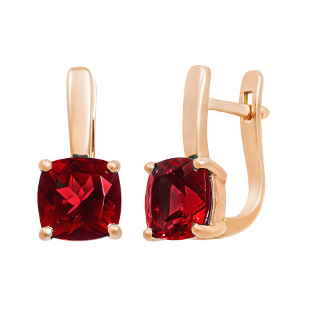 Сережки золоті з гранатом 303-0081Гр