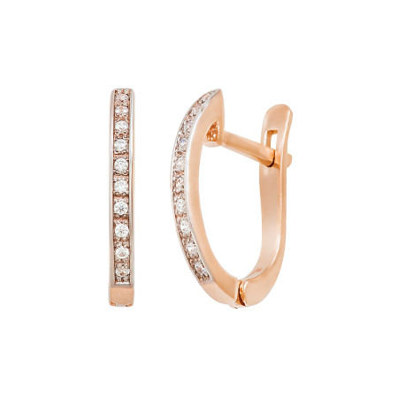 Серьги золотые с бриллиантами 303-0243Д