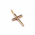 Крестик золотой с фианитами 107-1063