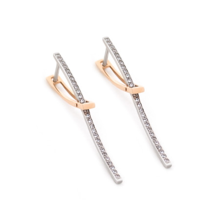 Серьги золотые с фианитами 103-0310