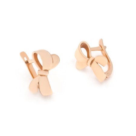 Сережки золоті Бантики 103-0452