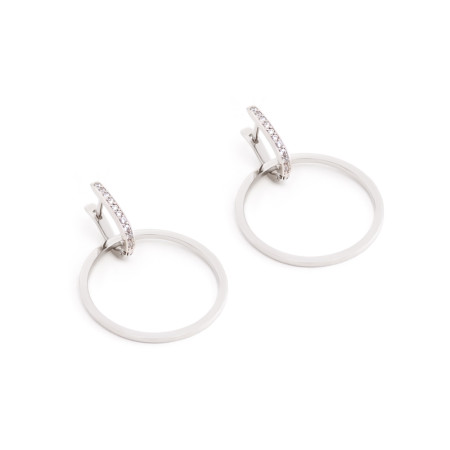 Сережки золоті з фіанітами 103-0504