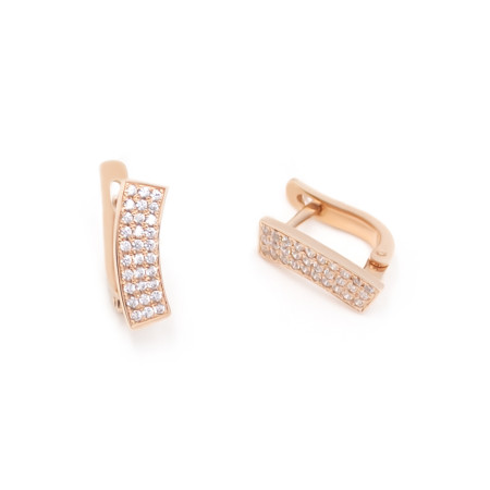 Серьги золотые с фианитами 103-0848